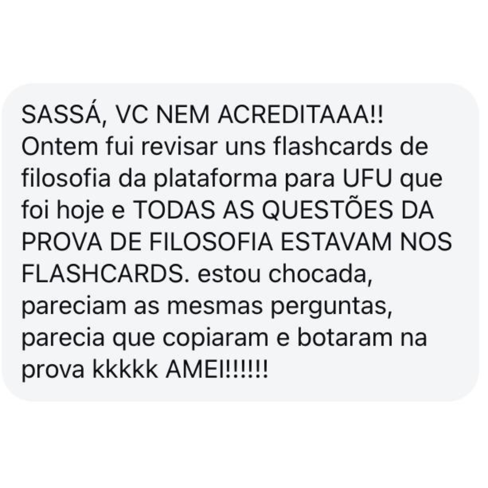 Depoimento de aluno sobre o Revisômetro